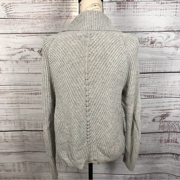 Anthropologie Moth oatmeal‎ long sleeve knit size medium tie knot front sweater - Picture 3 of 8
